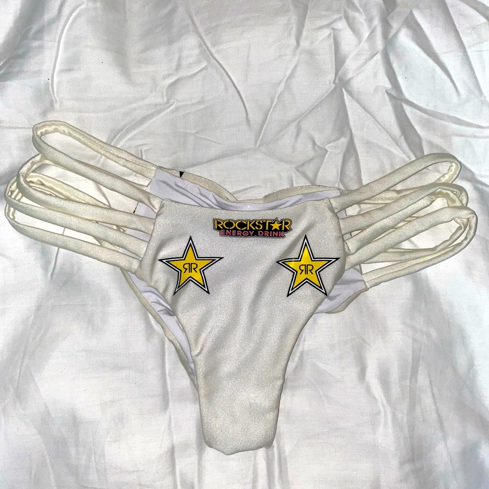 White rockstar bikini bottoms
